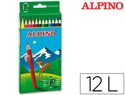 Lapices color 12uds largos alpino