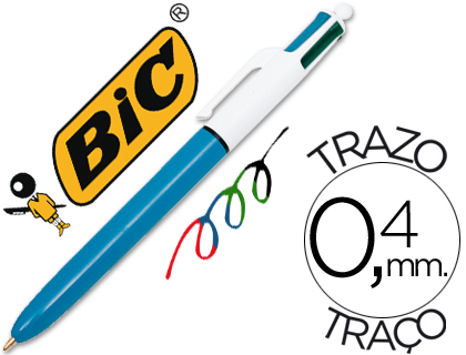 Boligrafo Bic 4 colores clasico