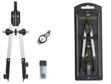 Compas ajuste rapido con adaptador micrometrico Faber Castell