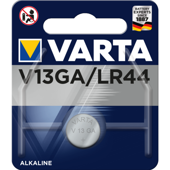 Pila LR44/AG13/V13GA alcalina 1.5v Varta