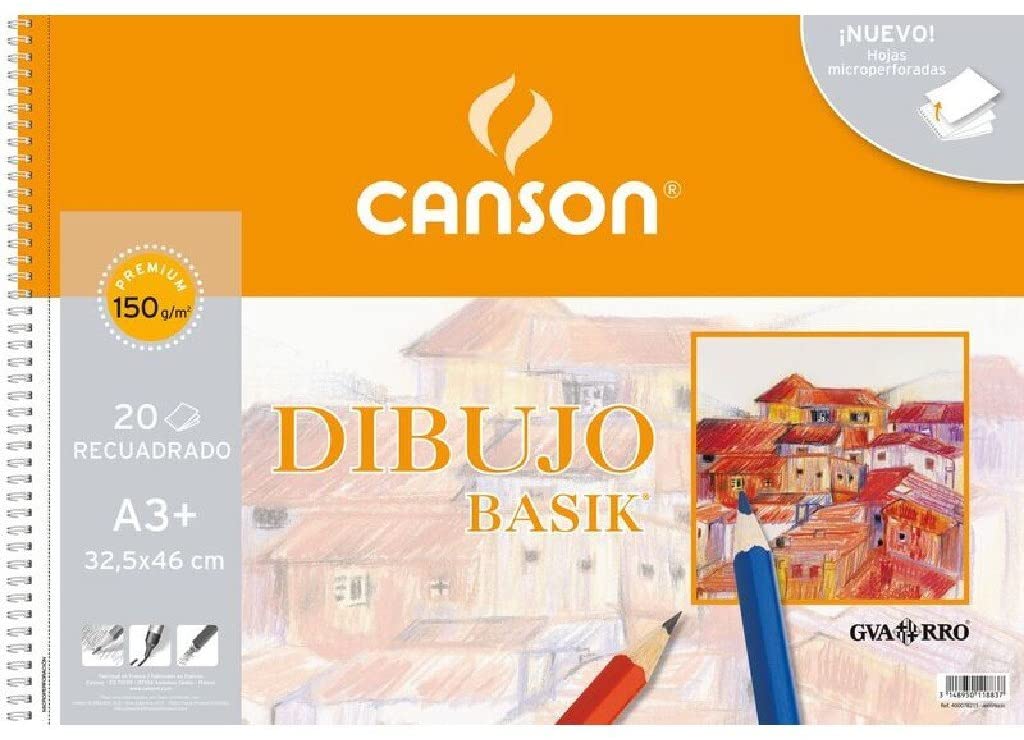 Bloc dibujo A3+ 150g 20h con recuadro Basik Canson