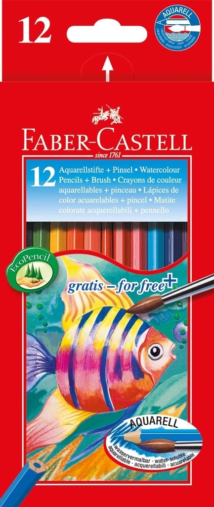 Lapices acuarelables 12uds Faber Castell