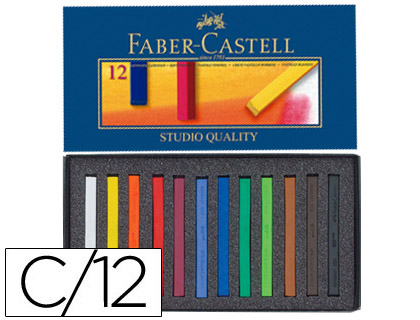 Tizas pastel 12uds colores surtidos Faber Castell
