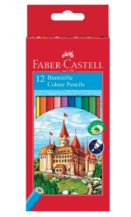 Lapices colores 12uds hexagonales HT Faber Castell