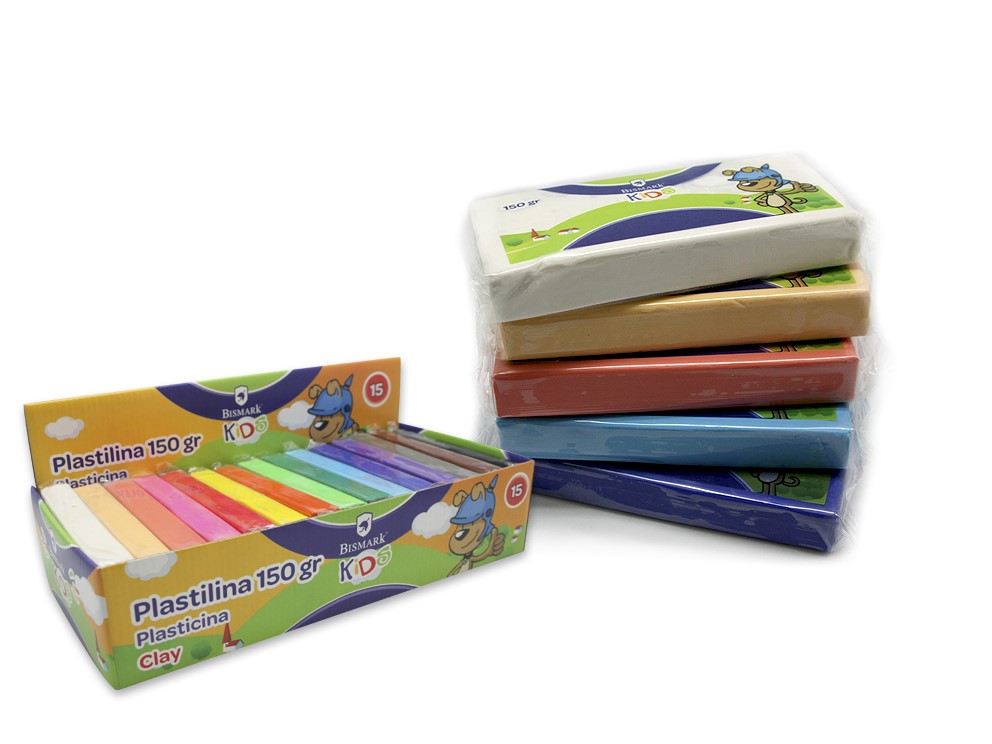 PLASTILINA 150GRS COLOR BASICO BISMARK