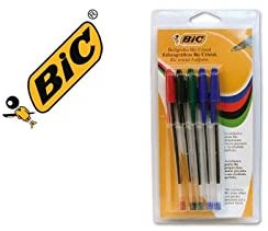 BOLIGRAFO BIC CRISTAL SURTIDO (2A-1N-1R-1V)