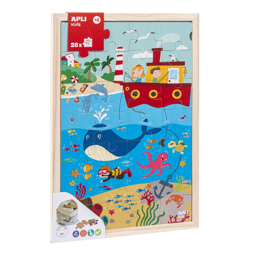 PUZZLE NIVELES EL OCEANO 28U +4AÑOS APLI