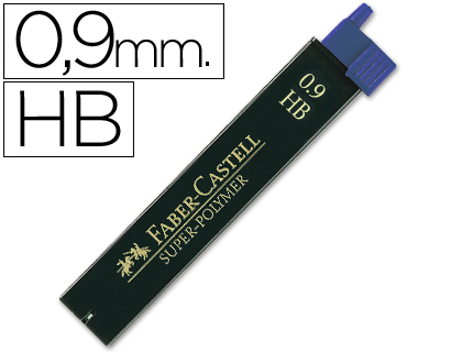 Minas Super Polimeras 0.9mm HB 12uds Faber Castell