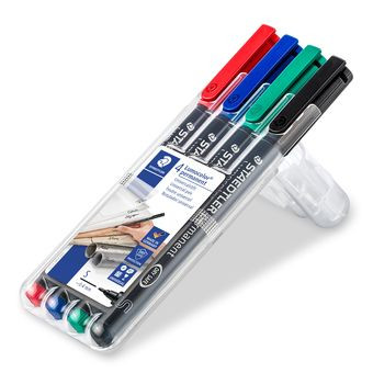 Rotuladores Lumocolor super fino NE-AZ-RO-VE Staedler