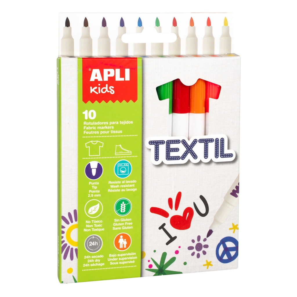 Rotuladores Textil 10uds Apli