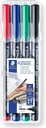 Rotuladores Lumocolor 4 colores punta media Staedler