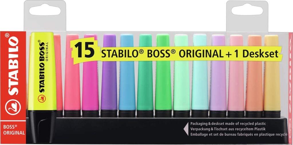 ROTULADORES STABILO BOSS 70 15UDS BLISTER