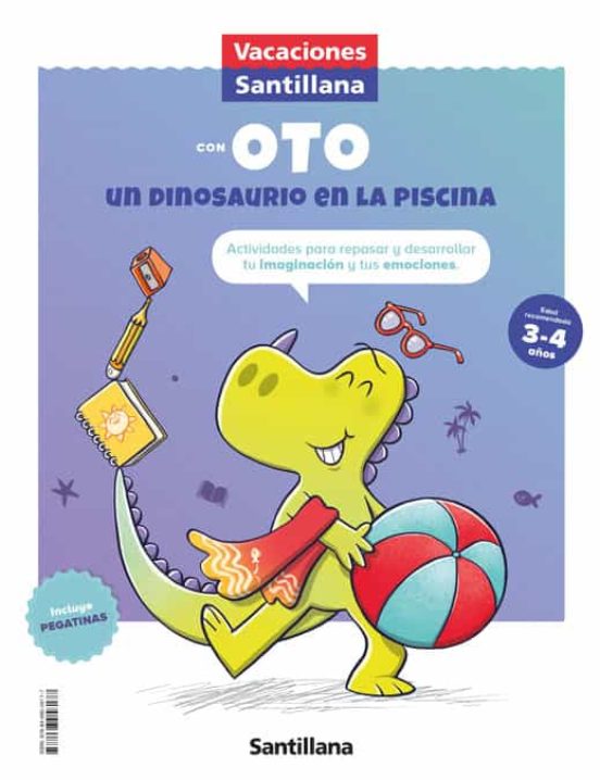 Oto un dinosaurio en la piscina Vacaciones Santillana +3