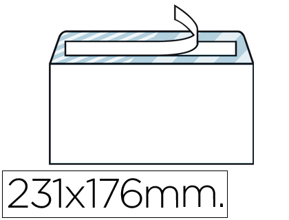 SOBRE 176X231MM BLANCO S/VENTANA SILICONA