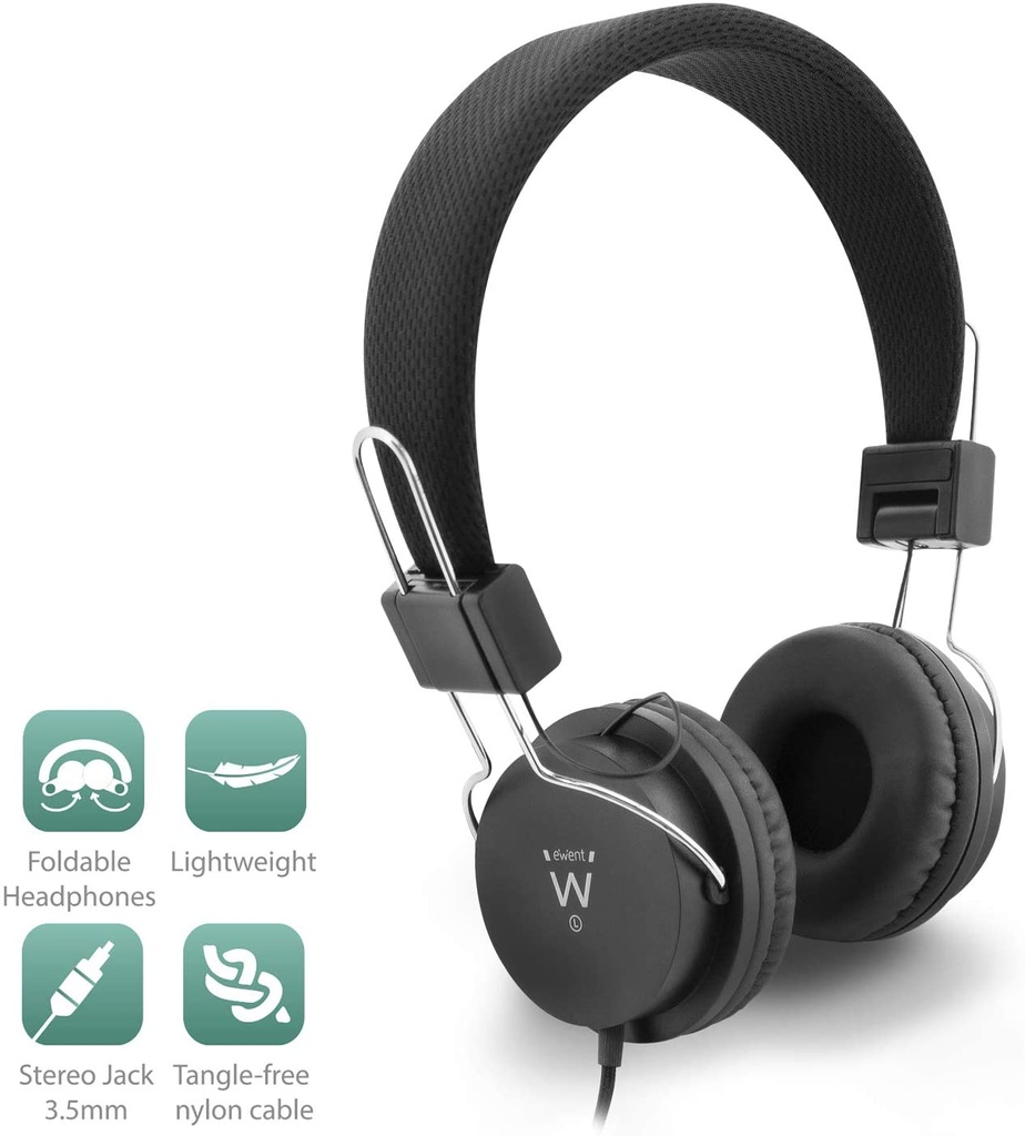 AURICULARES PROFESSIONAL BLACK PLEGABLES EWEN