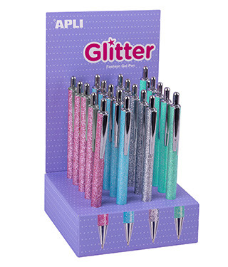 Bolígrafo metal Glitter Apli