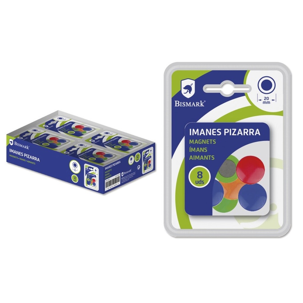 IMAN PIZARRA 20MM 8 PIEZAS DOBLE BLISTER