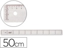 [RG06] Regla 50cm plastico cristal Liderpapel
