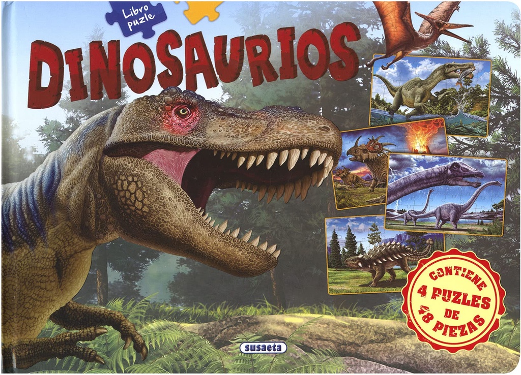 Dinosaurios (Libro 4 Puzzles 48 Piezas)