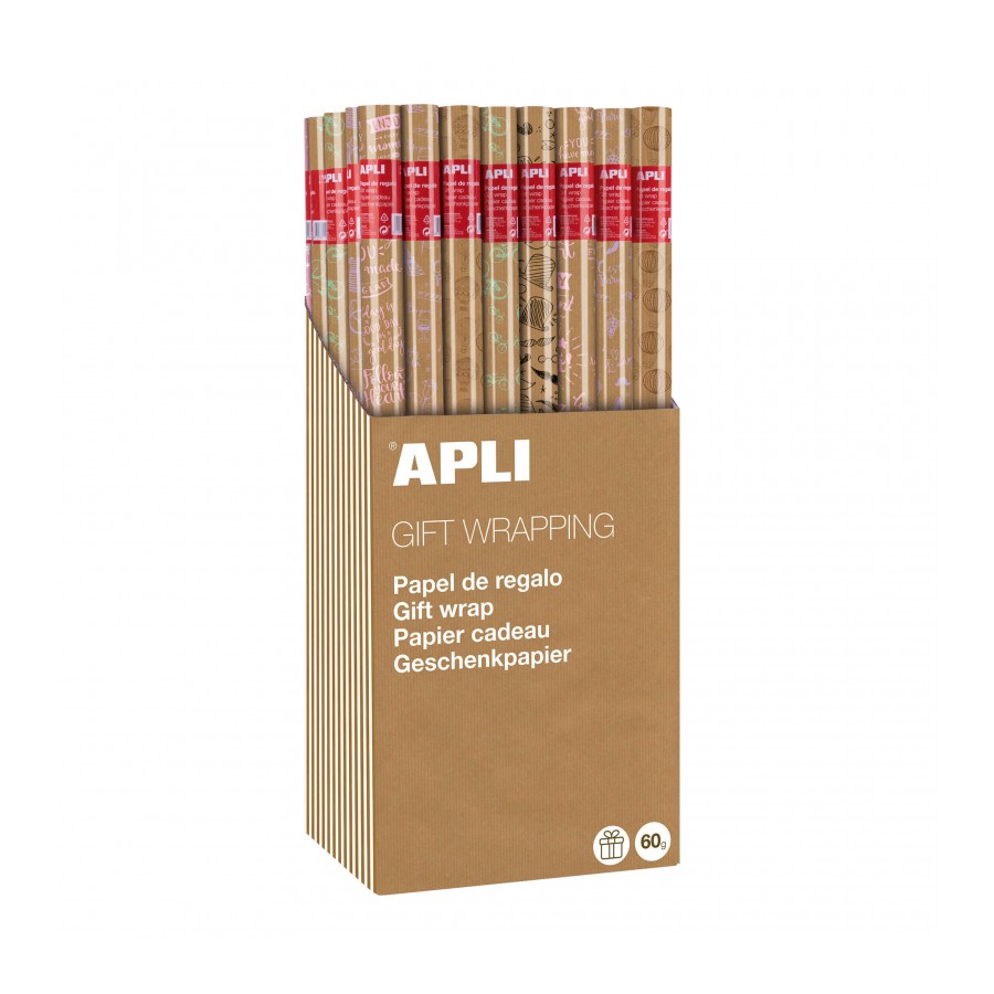 PAPEL REGALO 2MX70CM KRAFT APLI