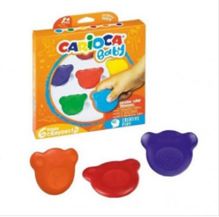 CERAS BABY TEDDY CRAYONS 1+ 6PCS CARIOCA 42956