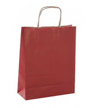 Bolsa asa kraft 25x11x31 roja 100gr Apli