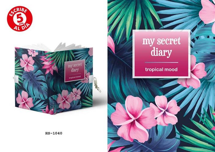 Diario A5 con candado Tropical Mood