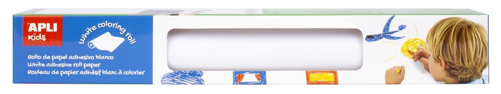 Rollo adhesivo blanco para colorear Apli