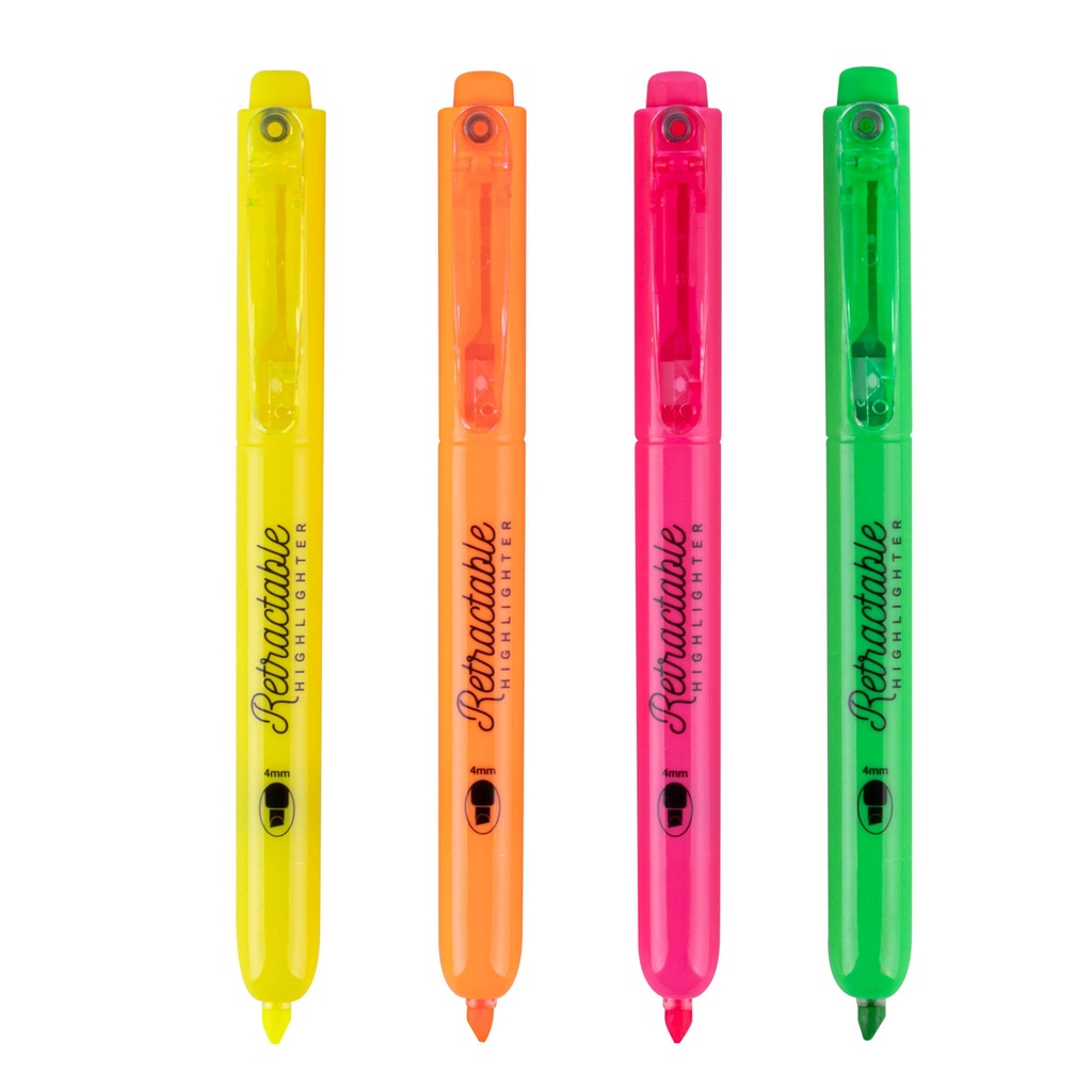 Marcadores retráctil 4uds fluor Apli