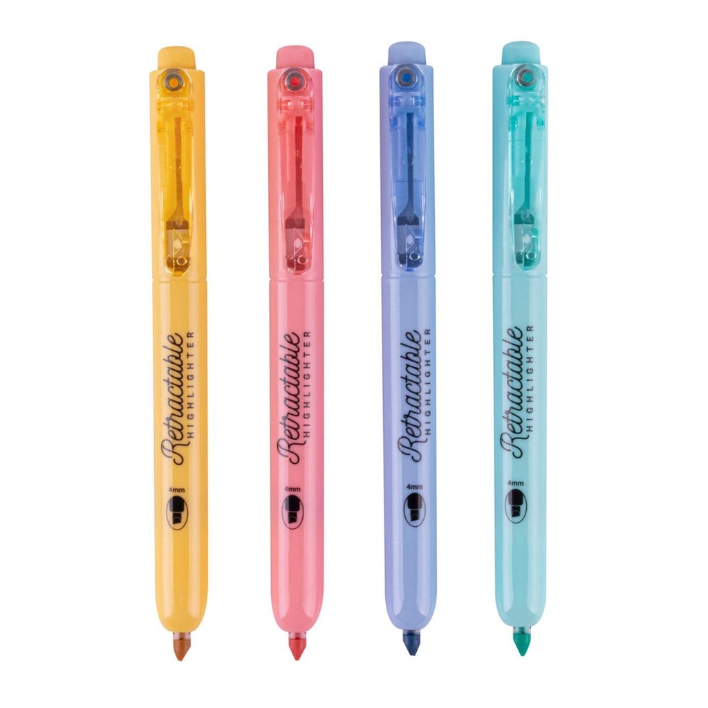 Marcadores retráctil 4uds pastel Apli