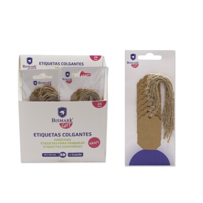 Etiquetas Colgantes Kraft 3.5x6cm 8ud