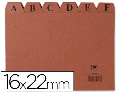 Indice fichero carton nº5 160x220mm