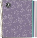 Cuaderno espiral 1L A5 80g 120h 2T T/D 4B Microperforado Garden Memories MR