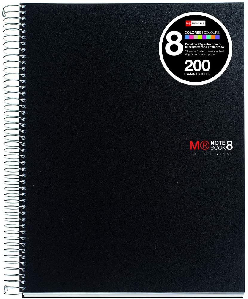 Cuaderno espiral A4 200H NB8 PP Azul MR