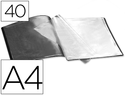 Carpeta espiral 40 Fundas A4 Liderpapel