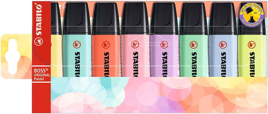 Marcador fluorescente Boss Stabilo Pastel 8uds Stabilo