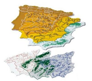 Plantilla mapa España plastico pequeña 3uds Faibo