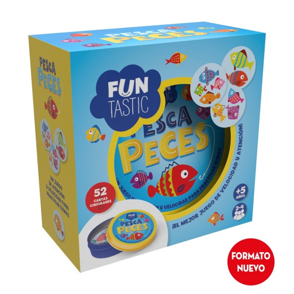 Cartas redondas funtastic - pesca peces Imagilan