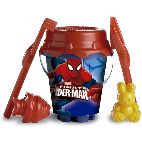 Cubo playa Spiderman Marvel con castillo y moldes