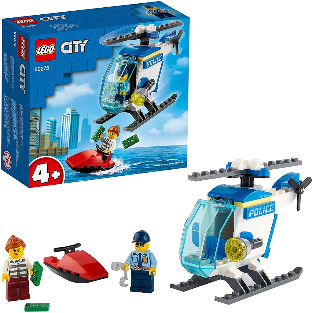 City Policía Helicóptero de Policía Lego +4