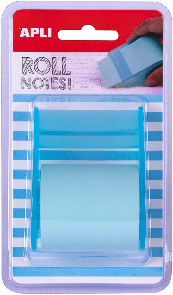 Notas adhesiva 50mm x 8m rollo dispensador colores pastel Apli