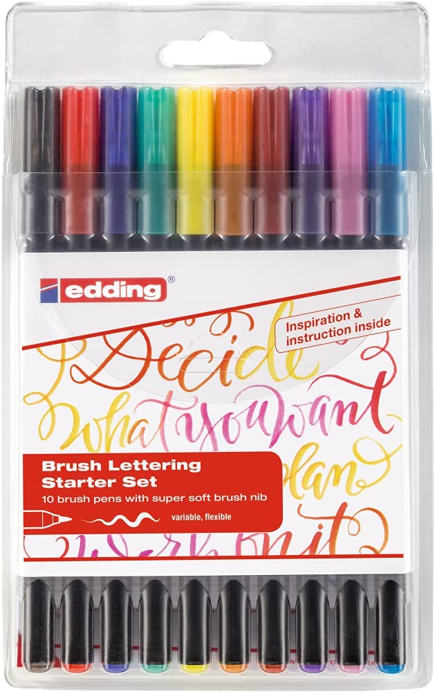 Rotuladores Edding 1340 brush punta pincel 10uds