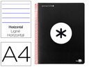 [KR10] Cuaderno espiral 1L A4 100g 120h 5B T/P 4T Antartik (NEGRO)