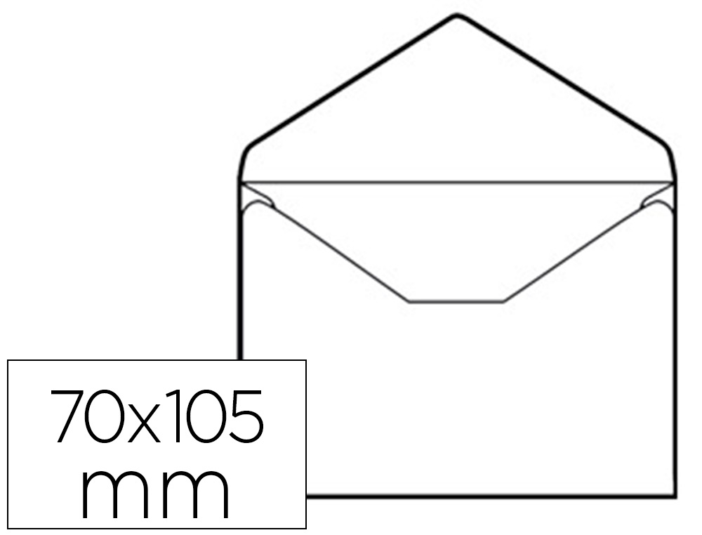 Sobre 70x105mm tarjeta de visita engomado blanco Liderpapel