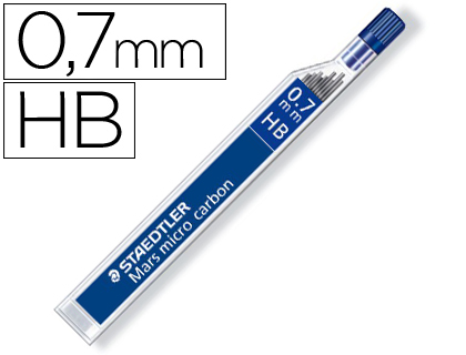 Minas grafito 0.7mm hb 12uds staedtler