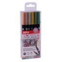 Rotuladores lettering vintage doble punta fina y pincel 12uds