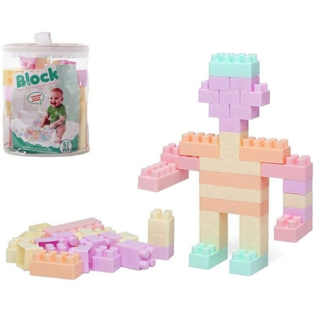 Juego De Construccion Con Bloques 57 Pcs