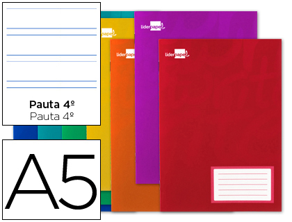 Libreta 2L 3.5mm A5 60g 32h C/M Liderpapel