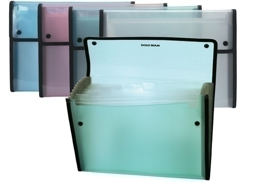 Carpeta clasificador fuelle 12 departamentos colores surtidos Databank