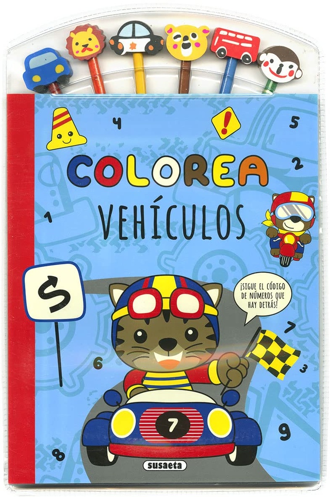 Colorea vehículos (6 colores)